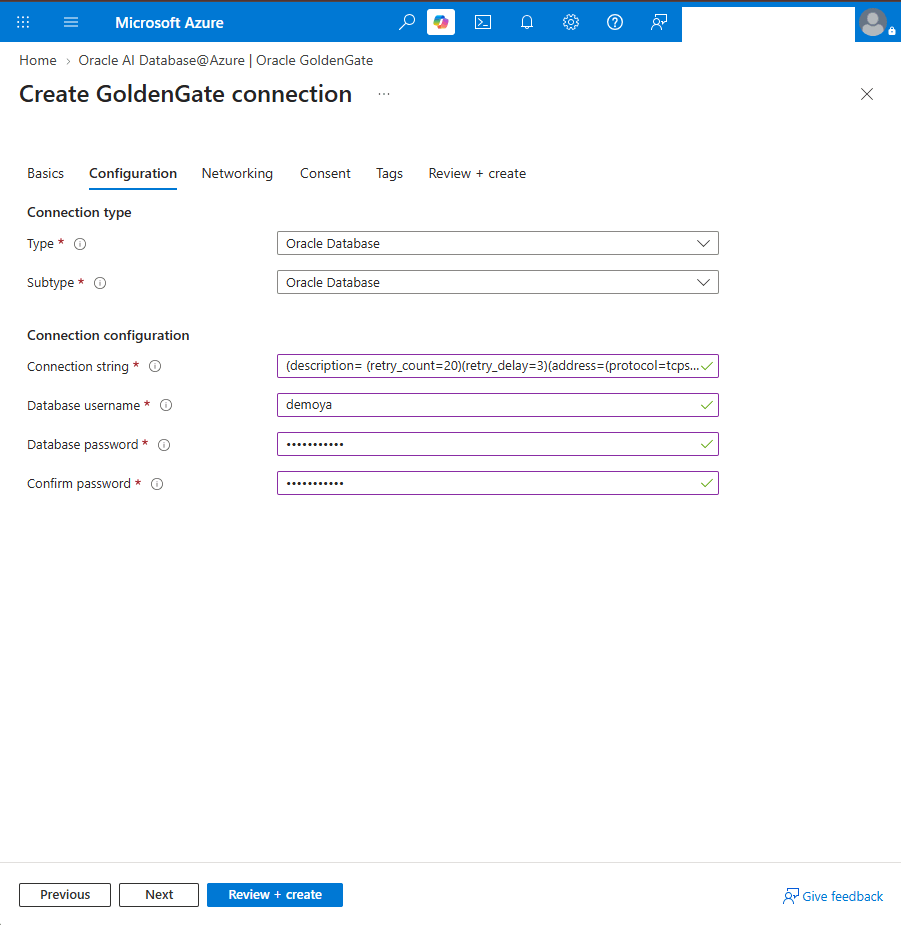 This screenshot shows how to create a connection.