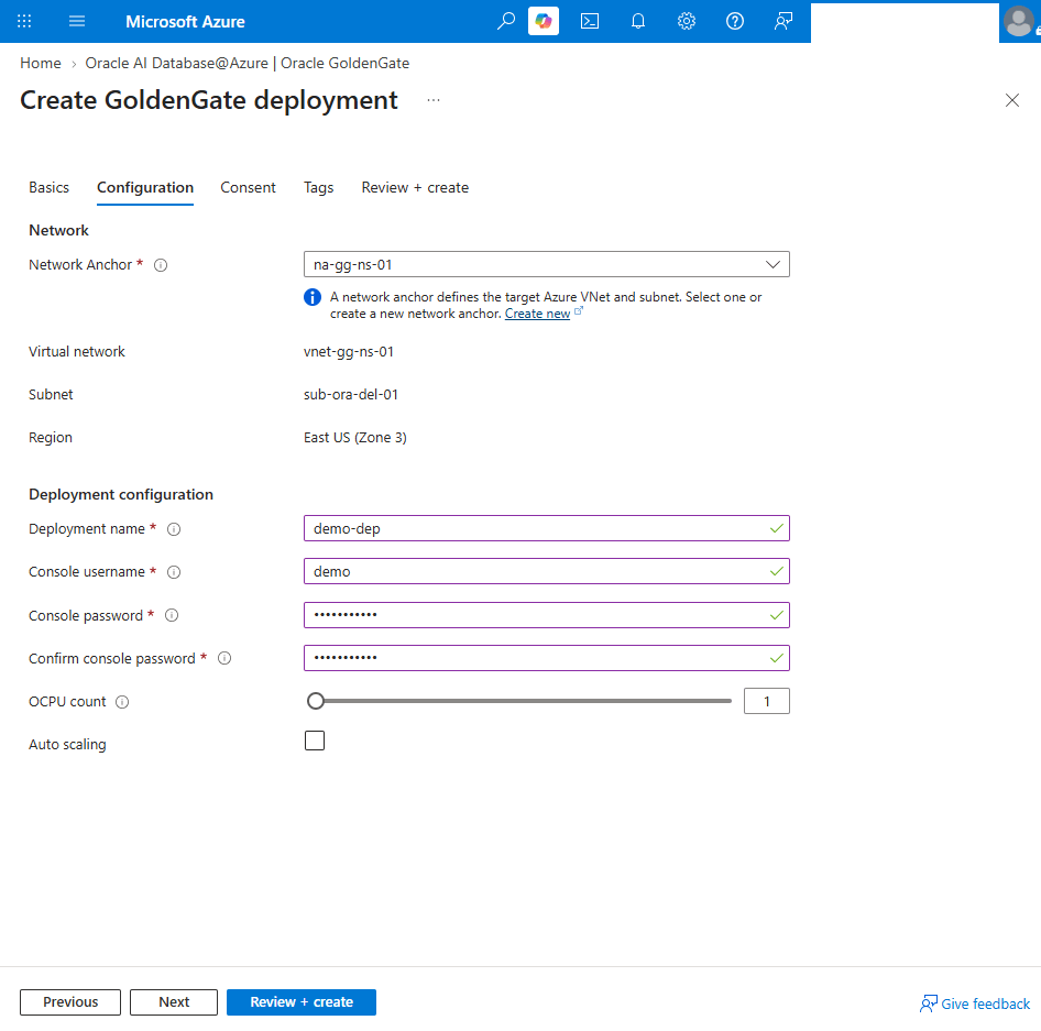 This screenshot shows how to create a deployment.