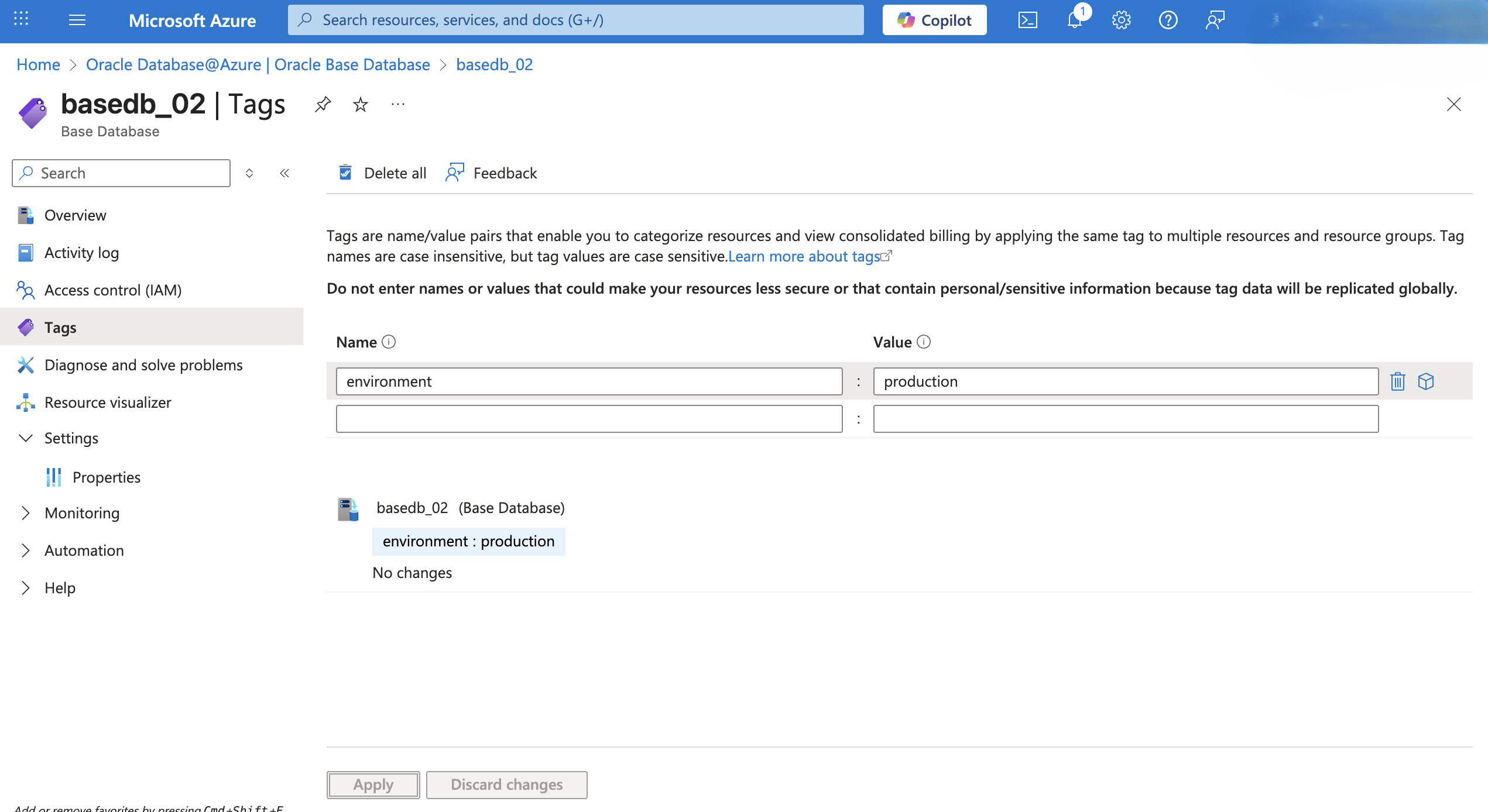 This screenshot show how to modify a Base Database.