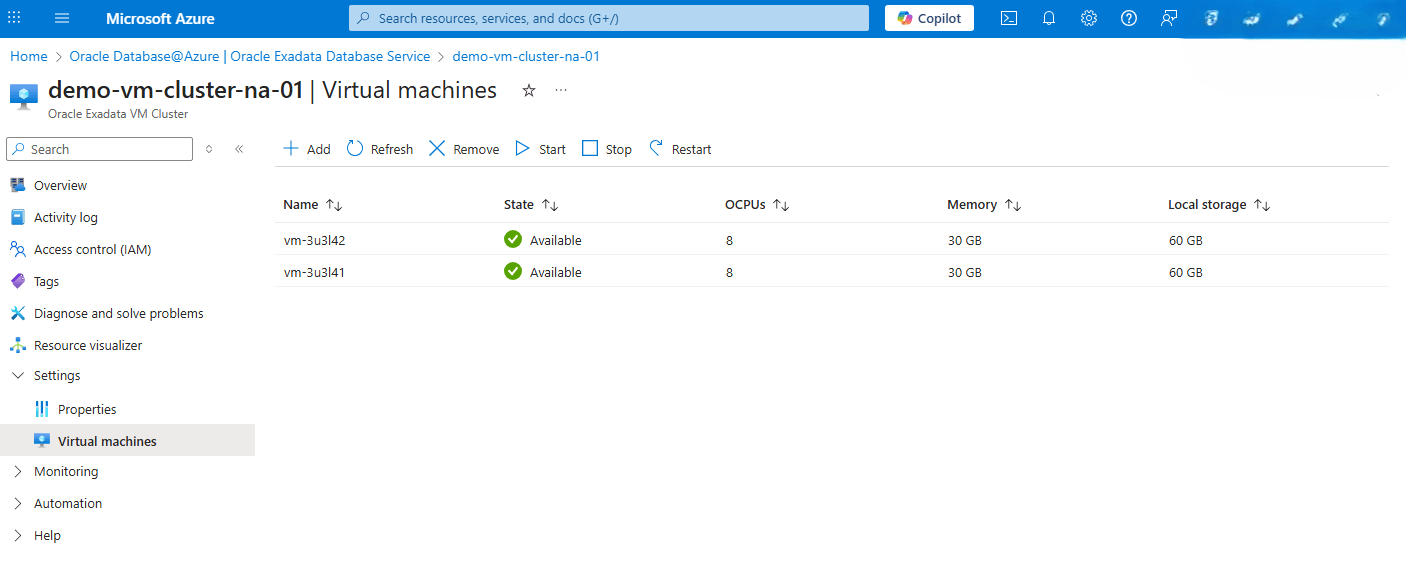 This screenshot shows how to modify a VM.