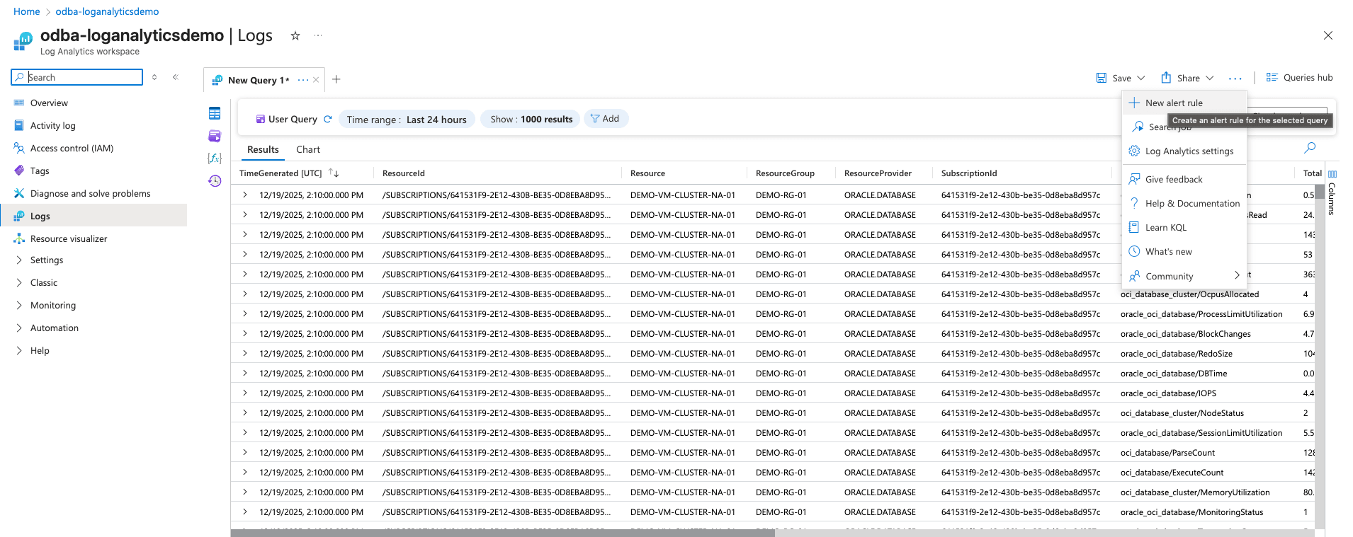 This screenshot shows how to monitor logs. This screenshot shows how to monitor logs.