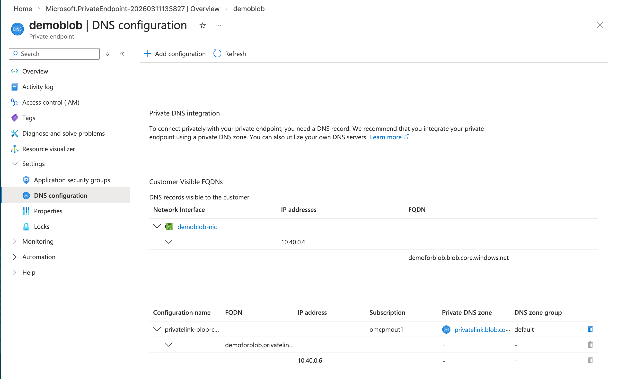 The screenshot shows how to obtain the Fully Qualified Domain Name (FQDN).