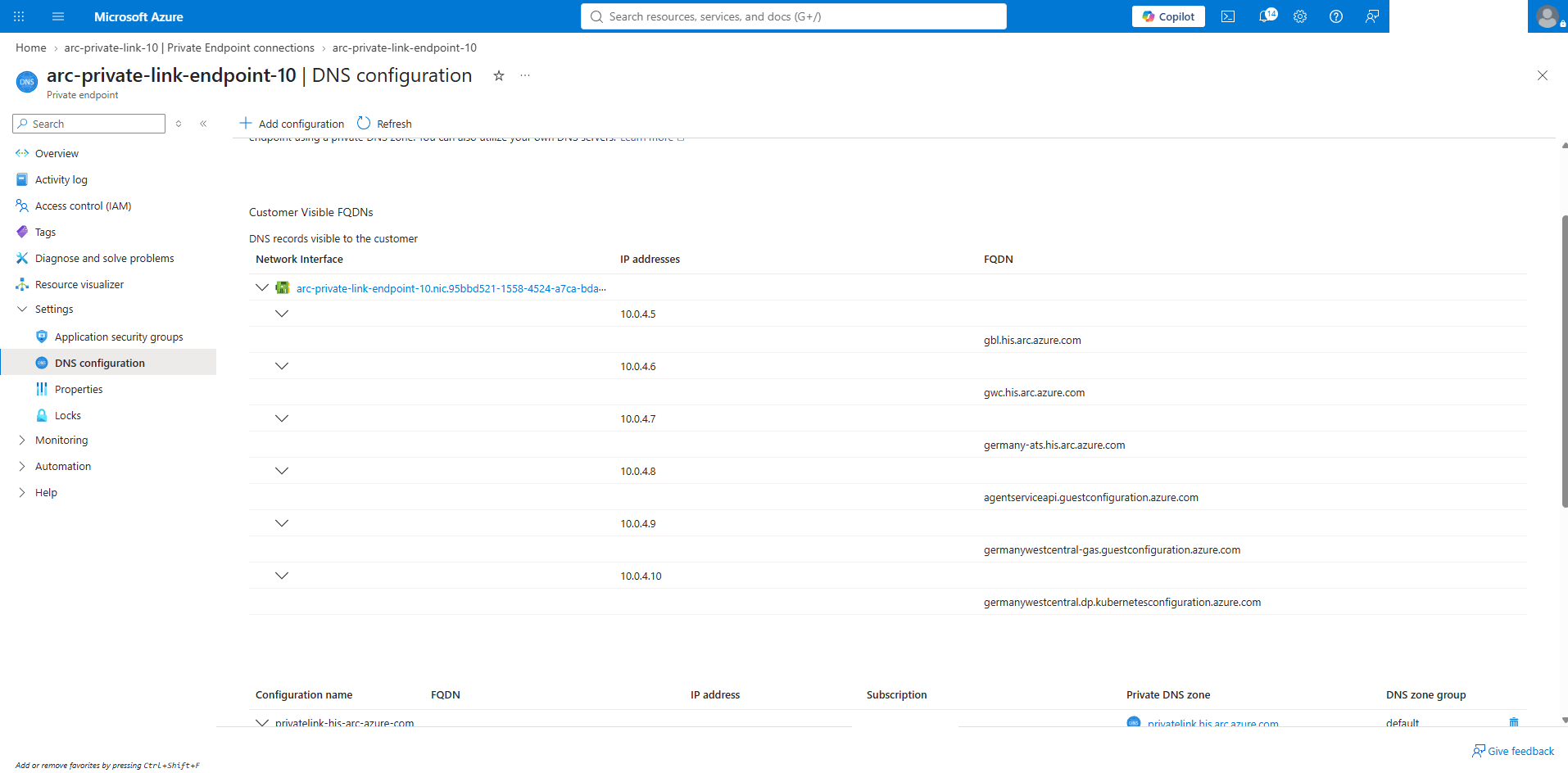 This screenshot shows how to obtain FQDN and IP address information. This screenshot shows how to obtain FQDN and IP address information.