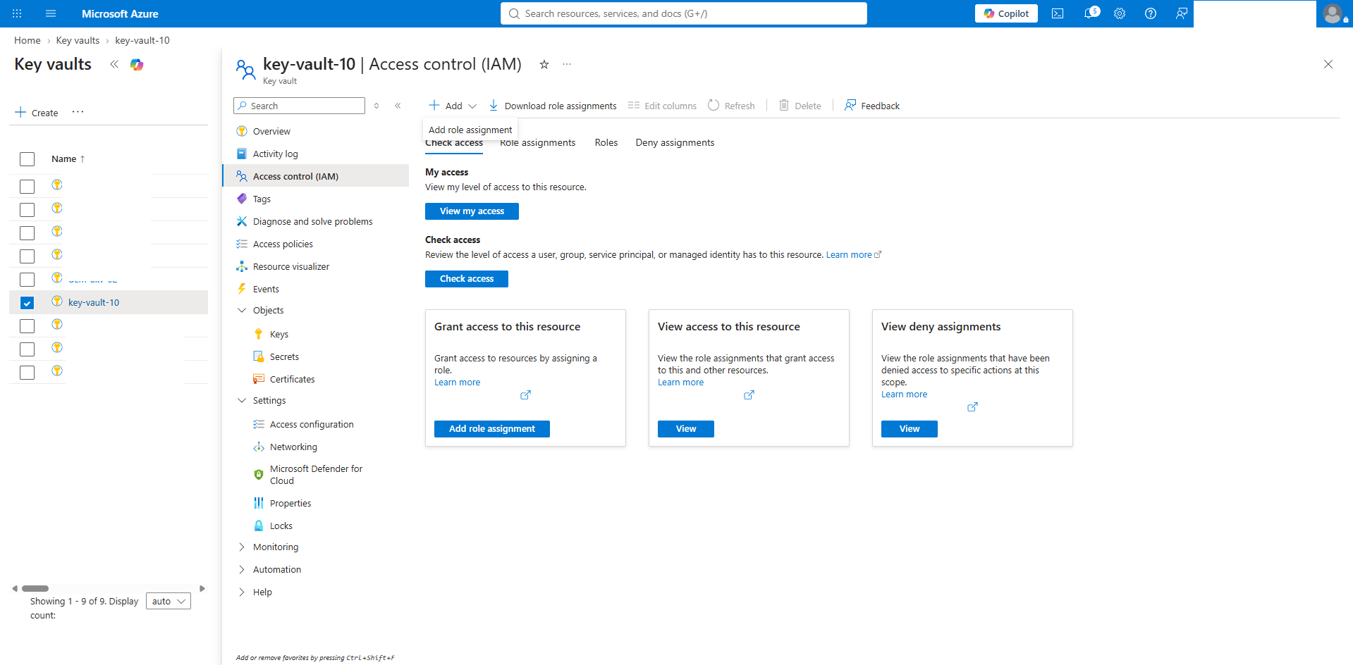 This screenshot shows how to add role assignment. This screenshot shows how to add role assignment.