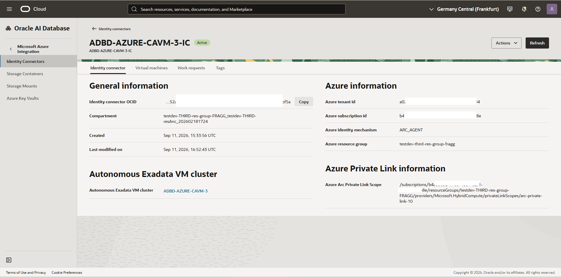 This screenshot shows how to validate the identity connector status. This screenshot shows how to validate the identity connector status.