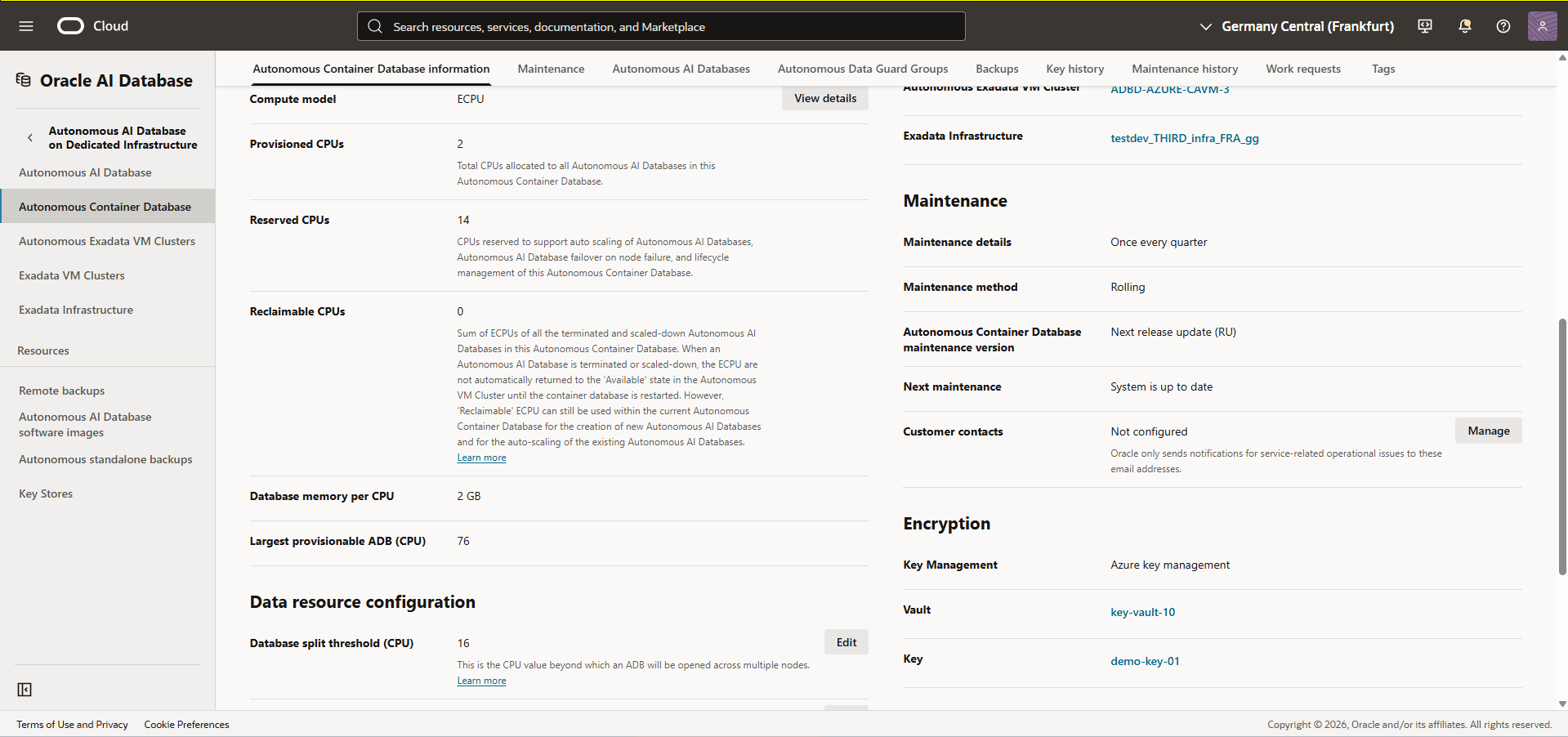 This screenshot shows how to validate Azure Key Vault as the Customer-managed Key Method. This screenshot shows how to validate Azure Key Vault as the Customer-managed Key Method.