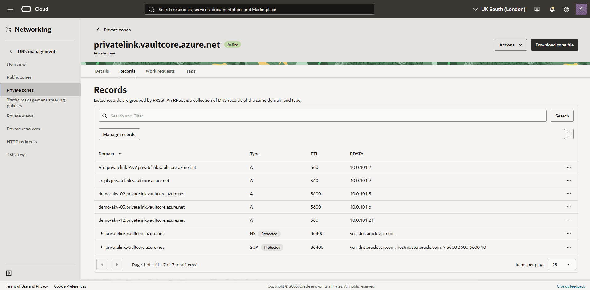 This screenshot shows how to create a record.