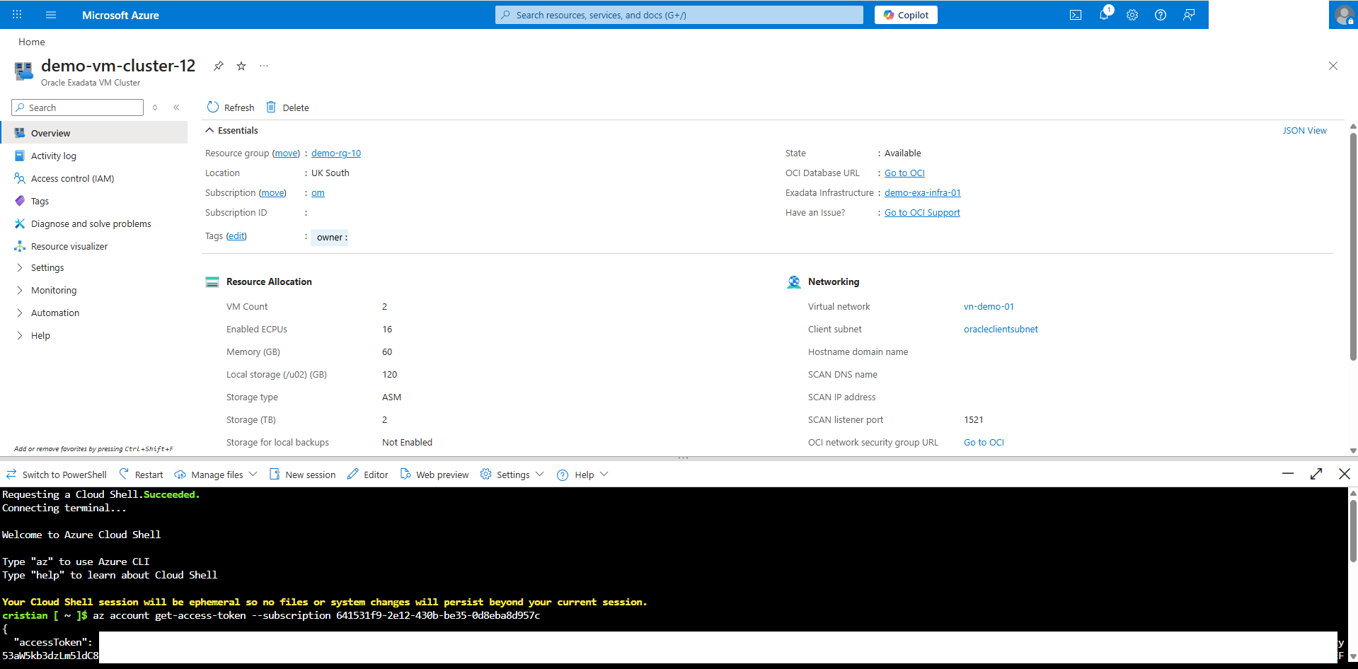 This screenshot shows how to obtain accessToken.
