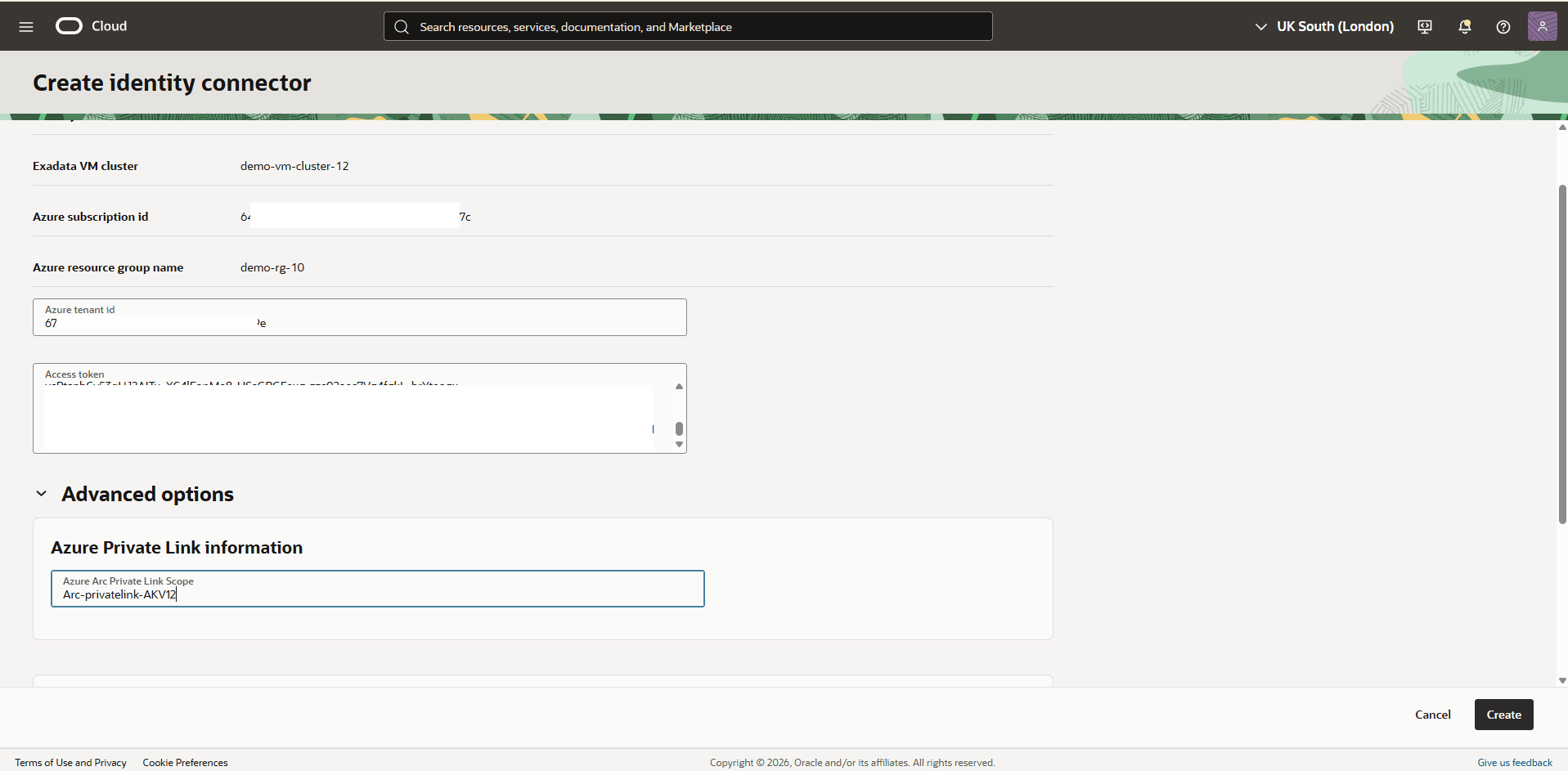 This screenshot shows how to create an identity connector.