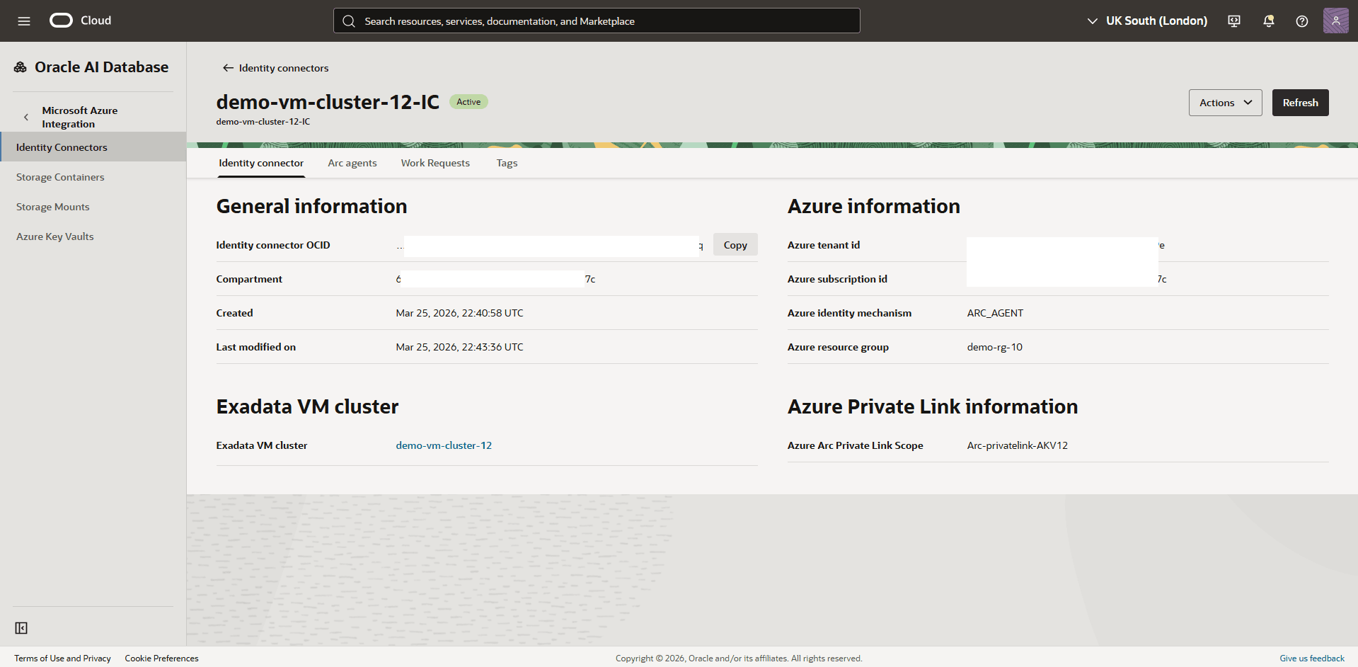 This screenshot shows how to verify the status of identity connector.