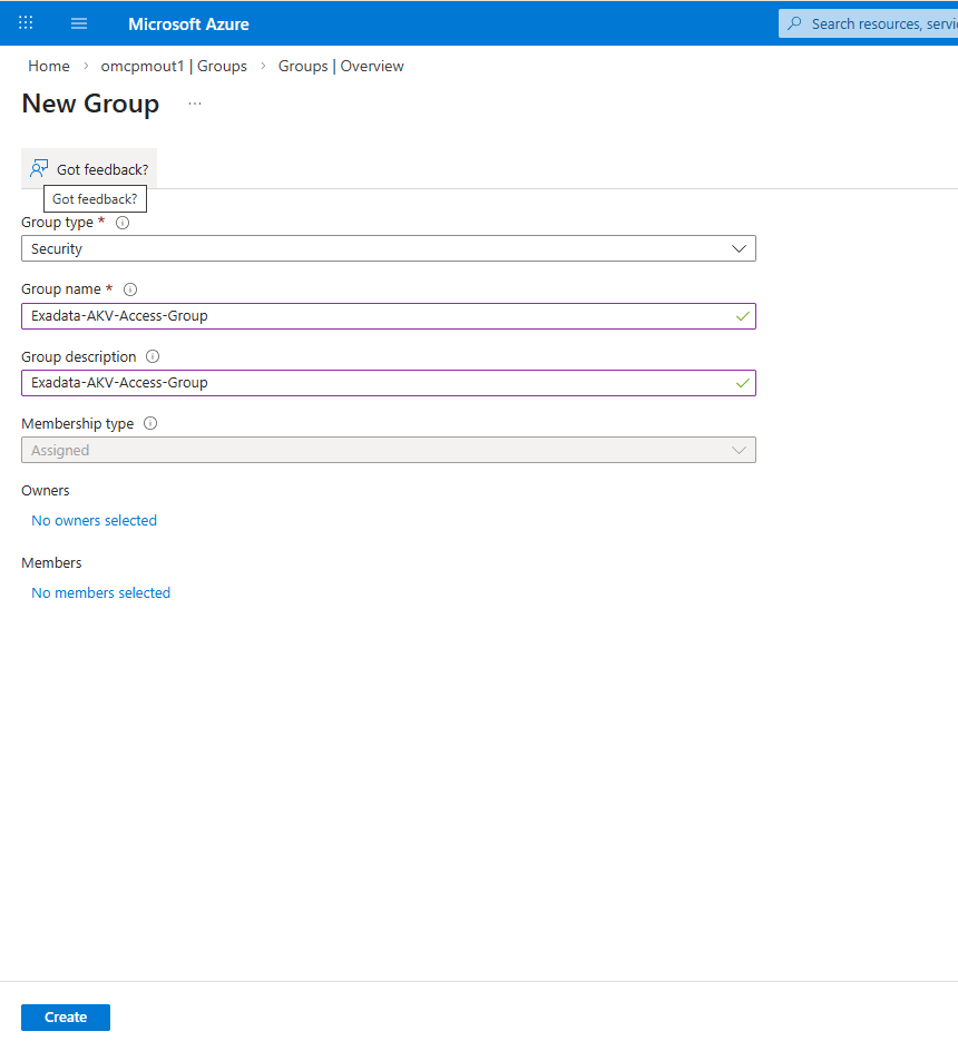 This screenshot shows how to create new group.