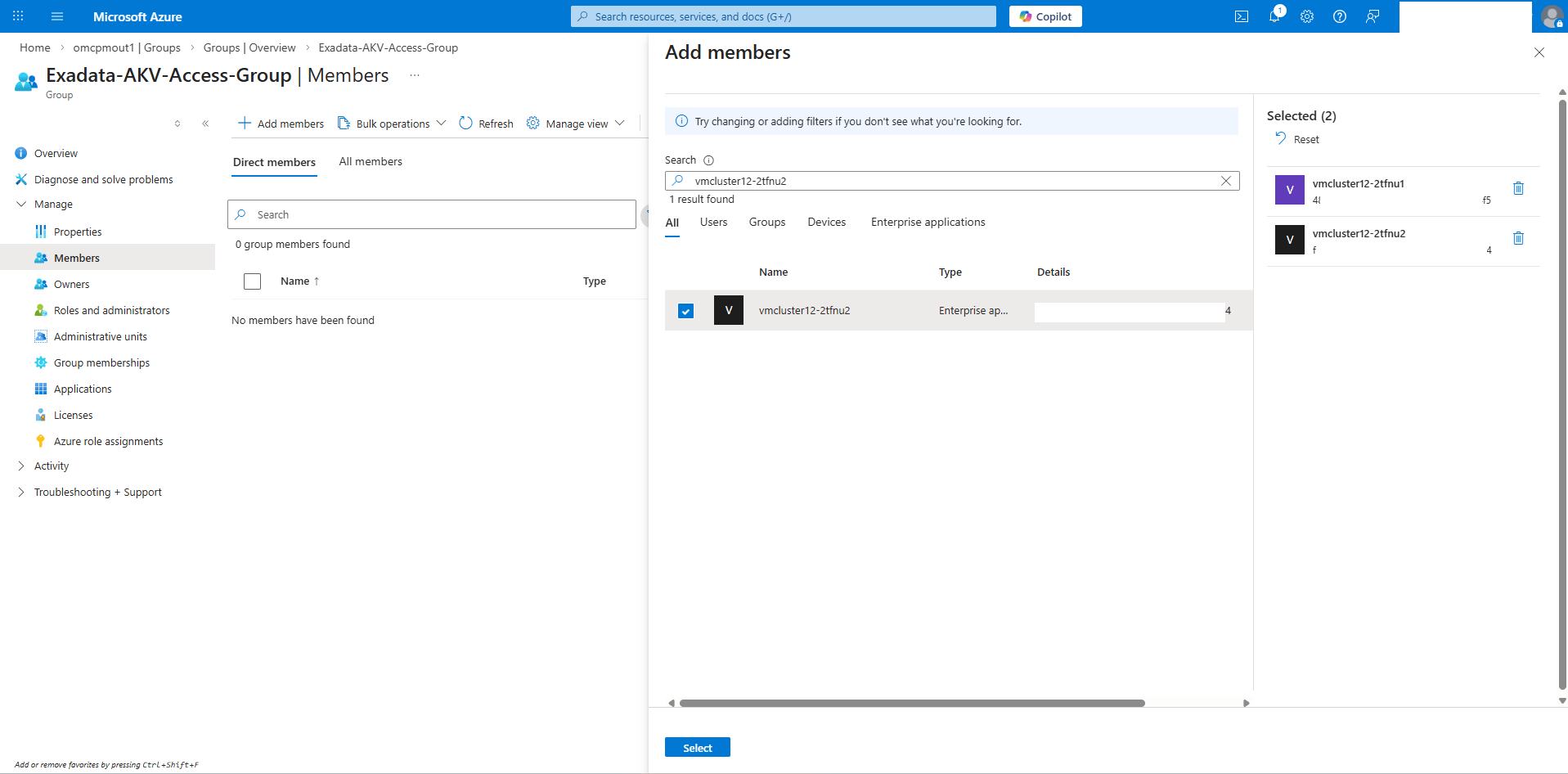 This screenshot shows how to add members.
