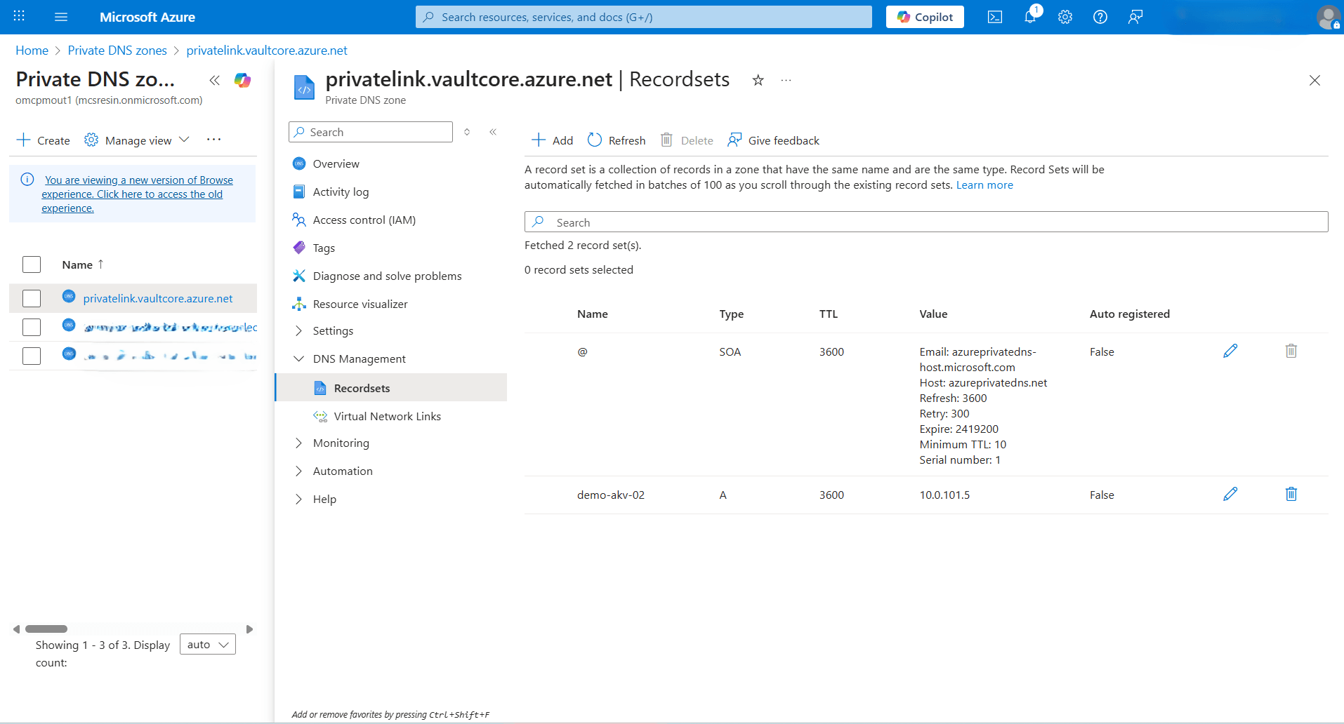 This screenshot shows how to obtain record.