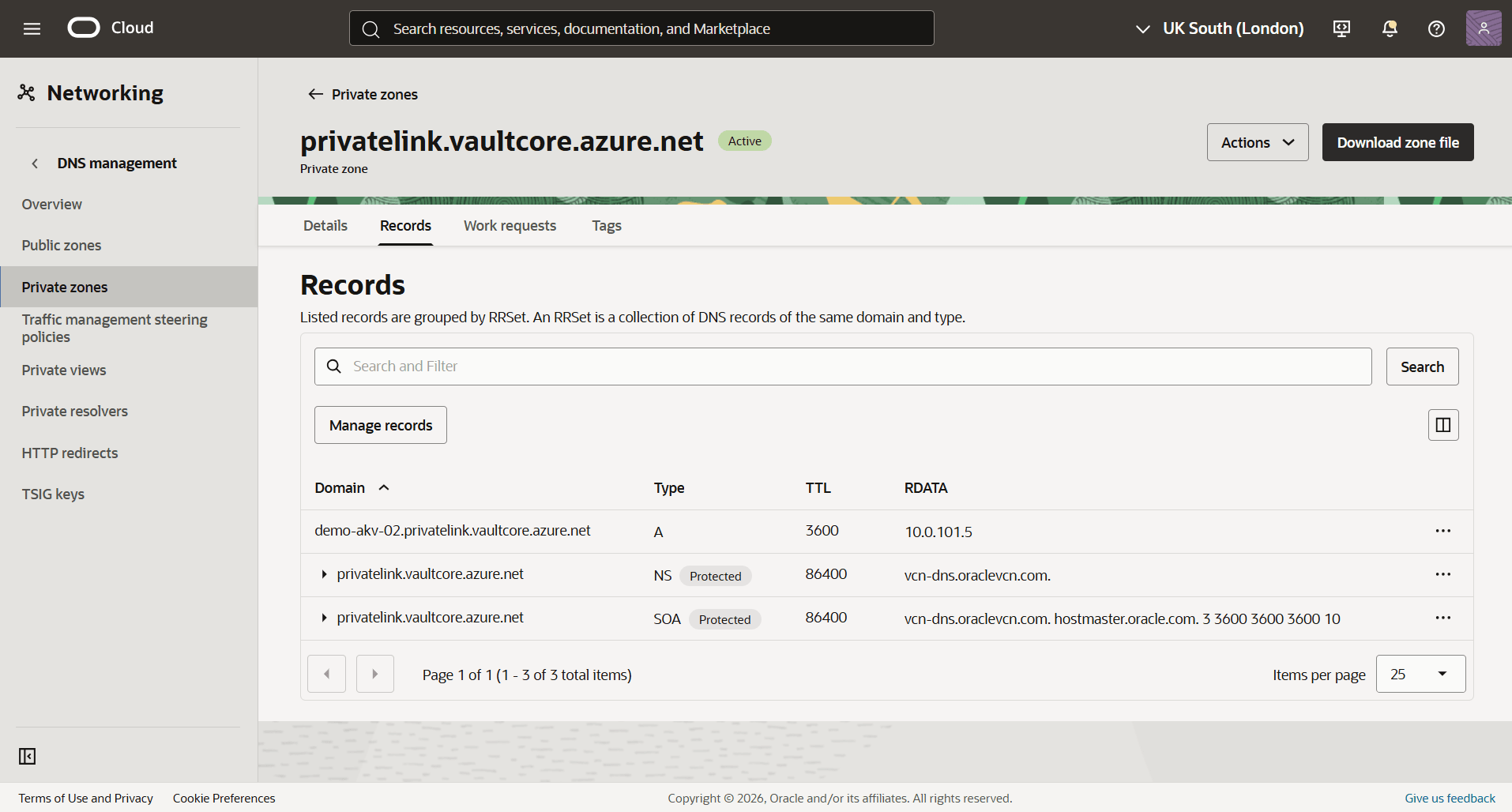 This screenshot shows how to create a record.