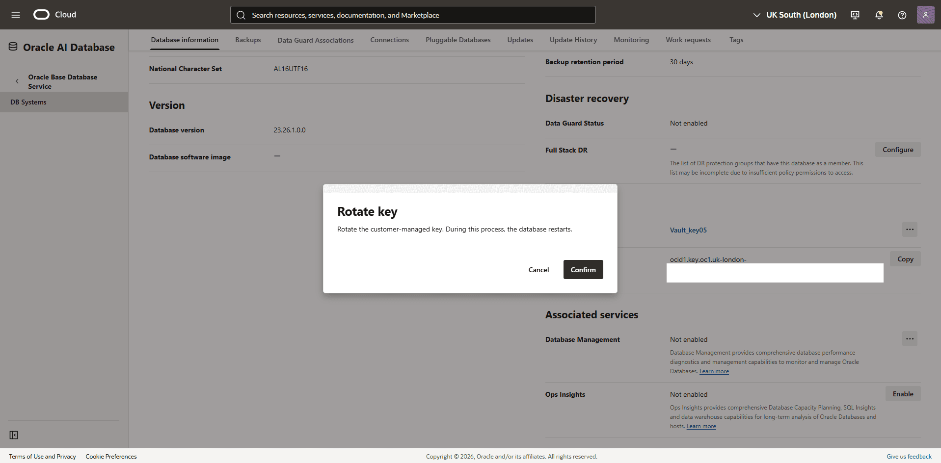 This screenshot shows how to rotate key.