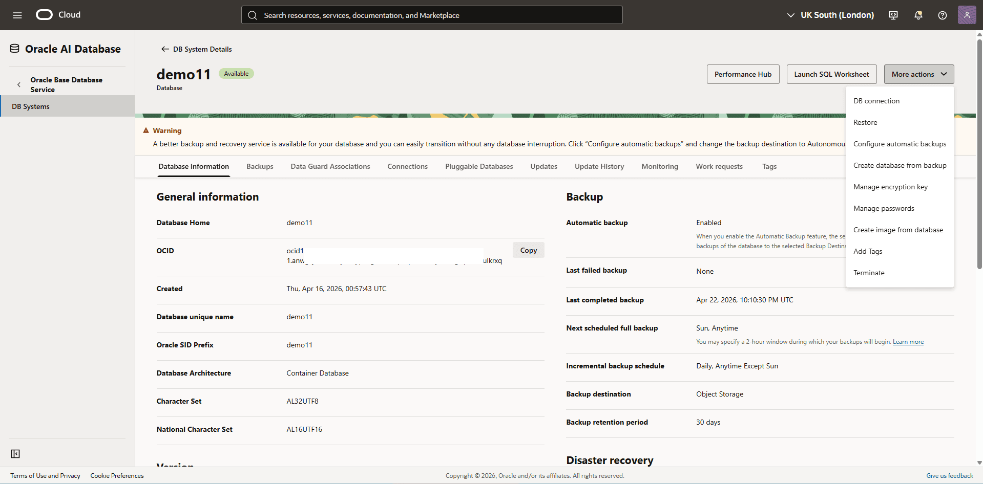 This screenshot shows how to create a policy.