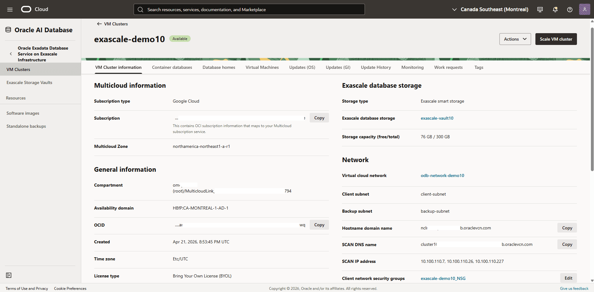 This screenshot shows how to obtain your compartment information.