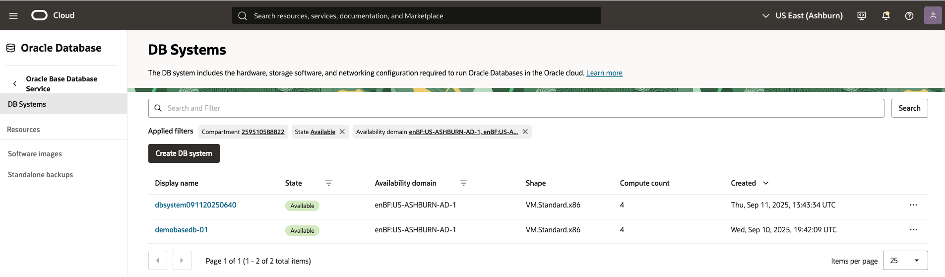 A screenshot of the backup Base Database process.
