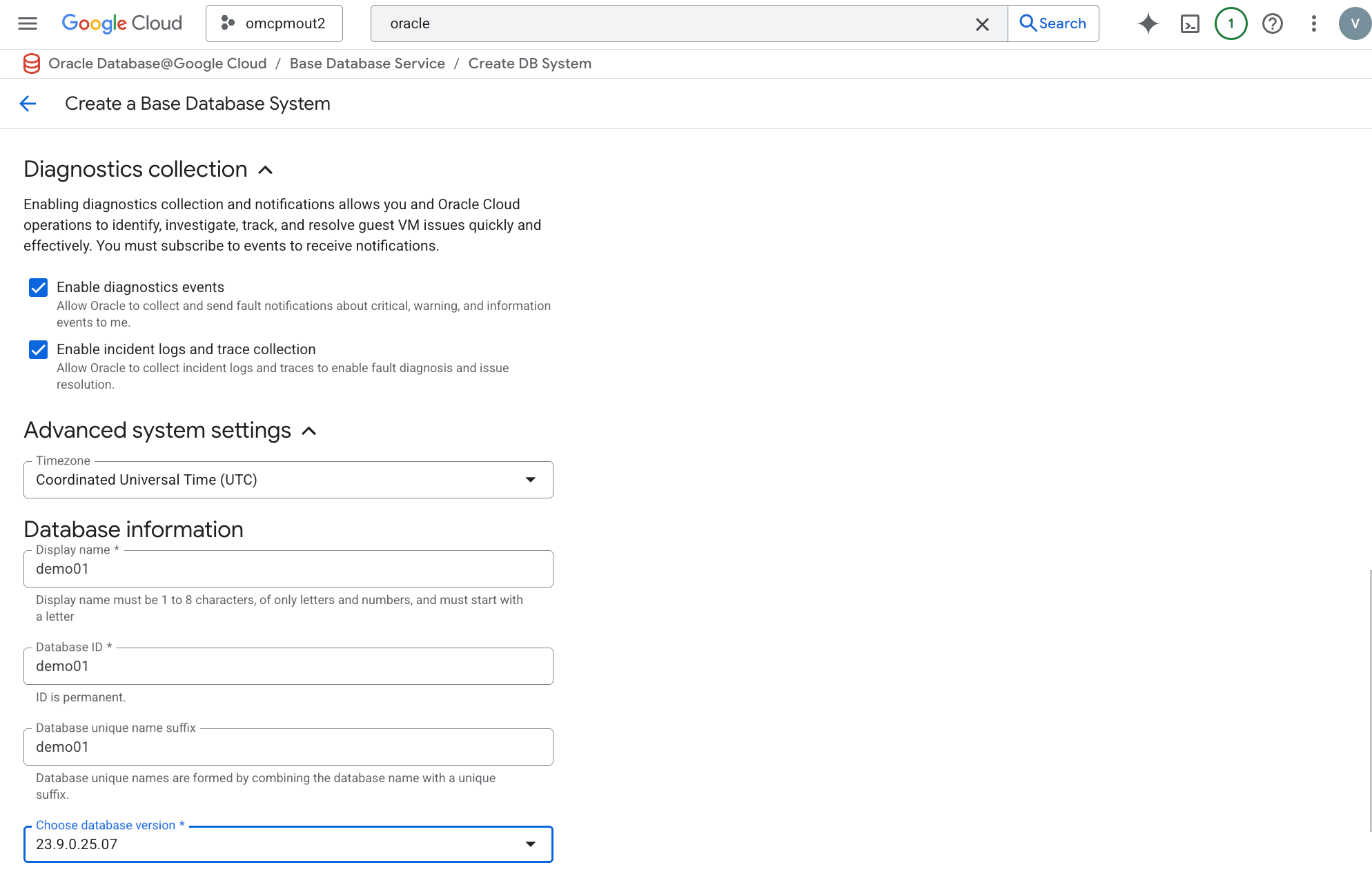 A screenshot of additional Base Database creation details. A screenshot of additional Base Database creation details.