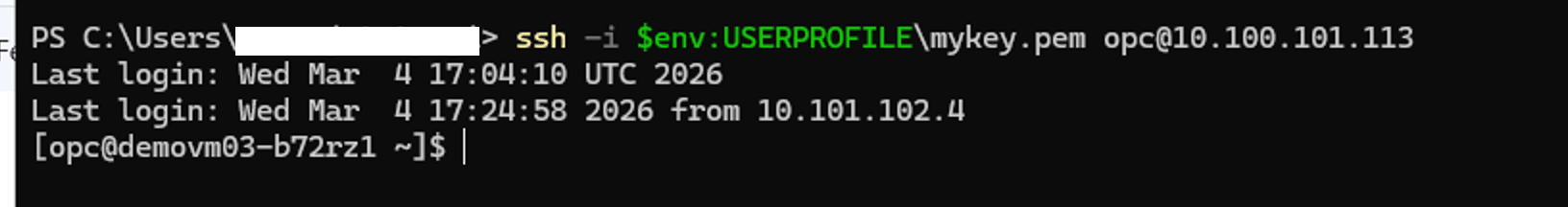 This screenshot shows an example of a successful connection.