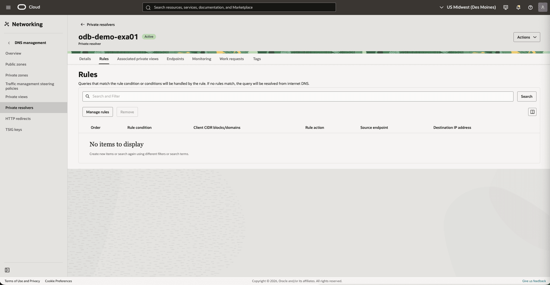 This screenshot shows how to create a rule.