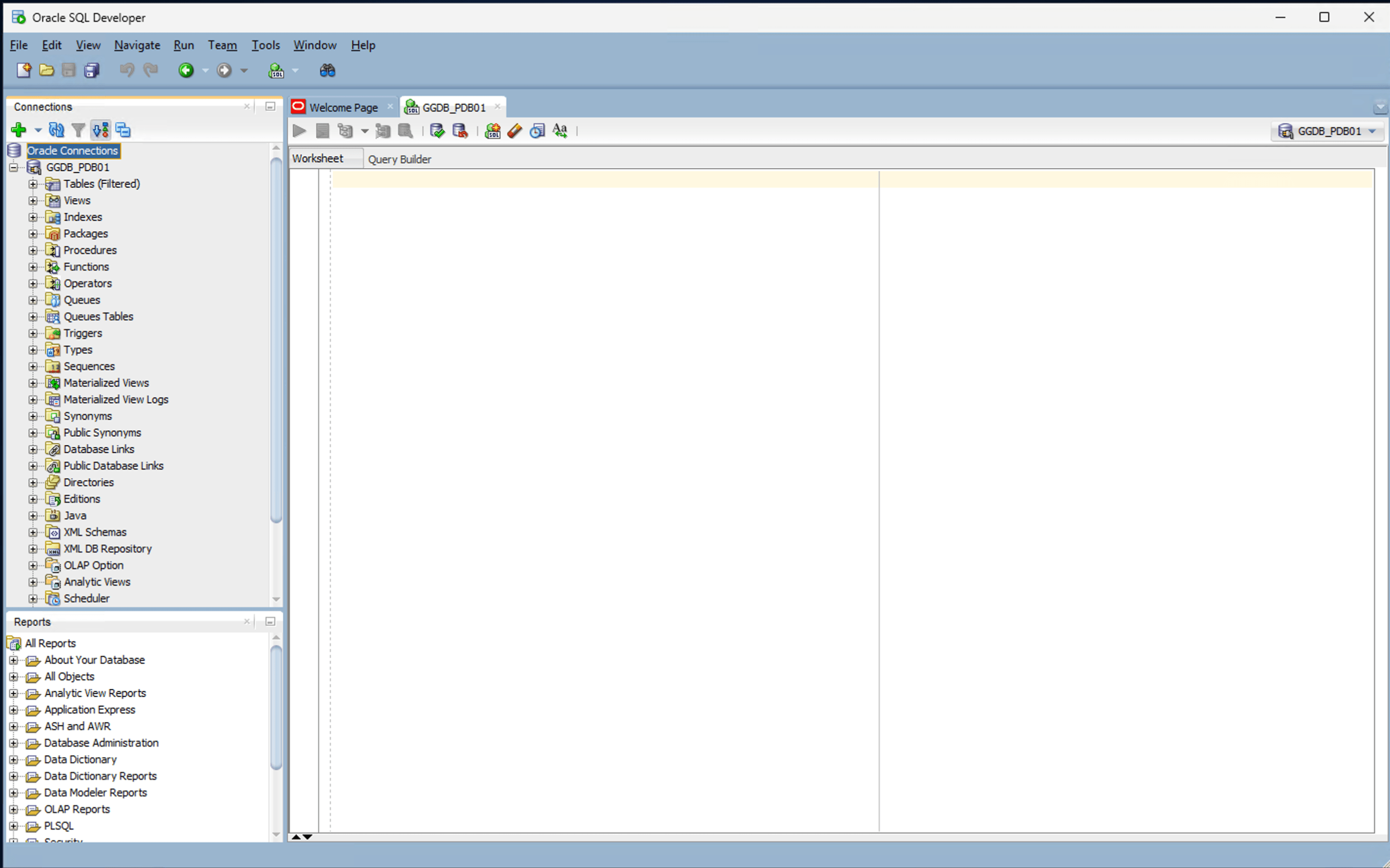 This screenshot shows how to configure SQL Developer.