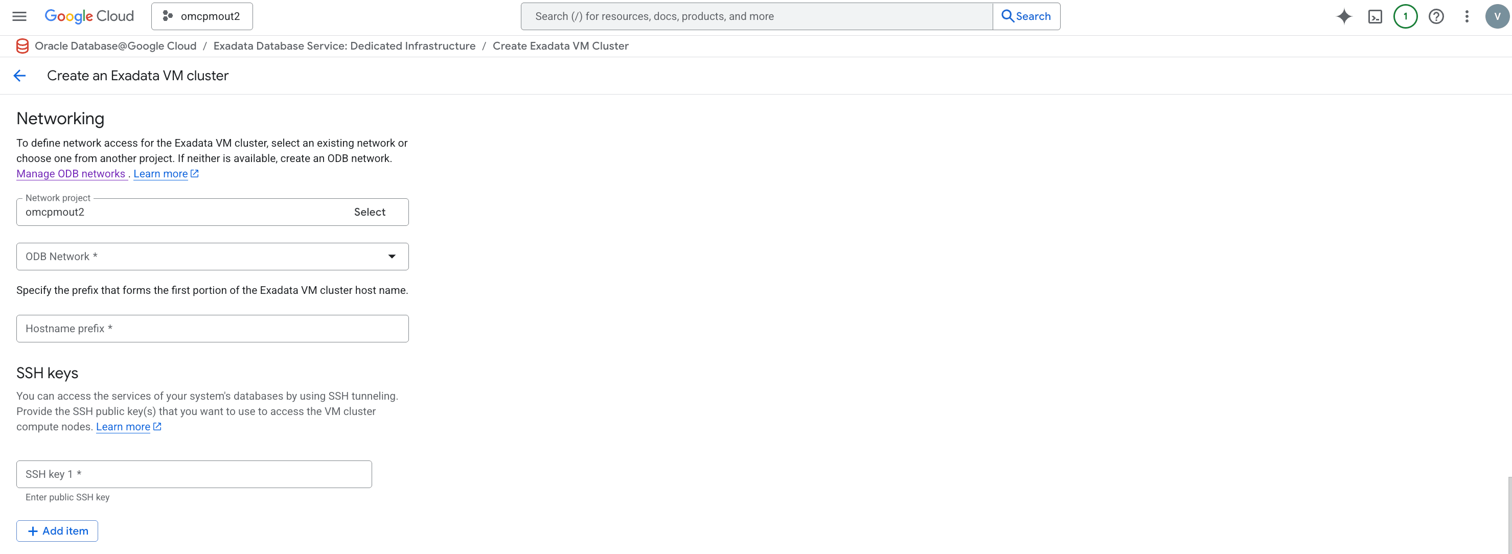 A screenshot of additional Exadata VM Cluster creation details. A screenshot of additional Exadata VM Cluster creation details.