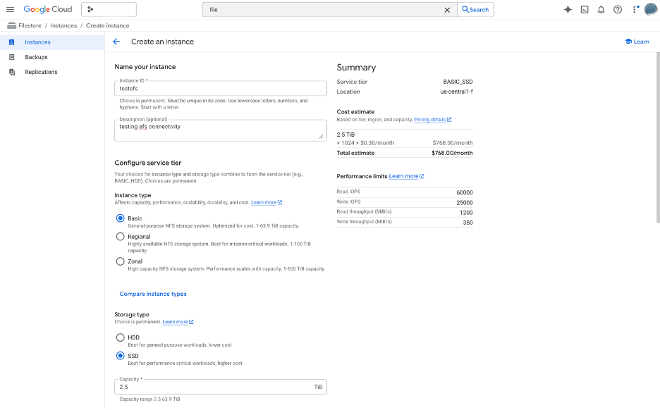 This screenshot show how to create an instance. This screenshot show how to create an instance.