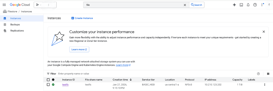 This screenshot show how to create an instance. This screenshot show how to create an instance.