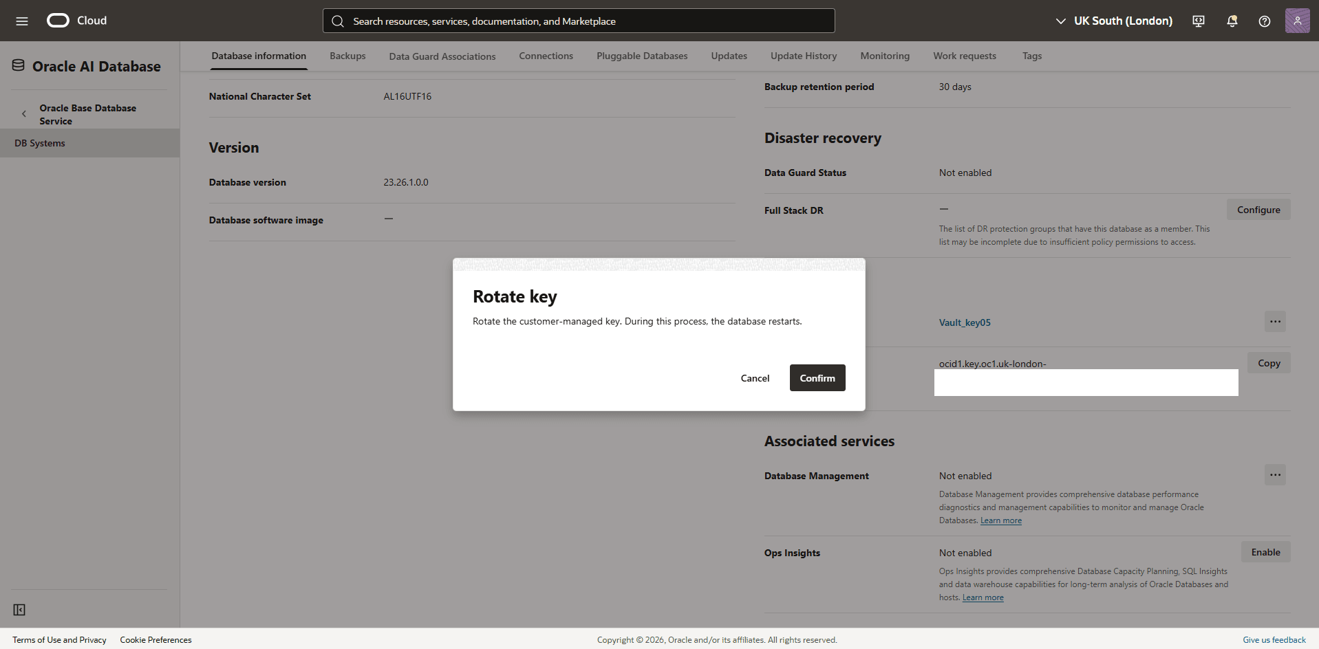 This screenshot shows how to rotate key.