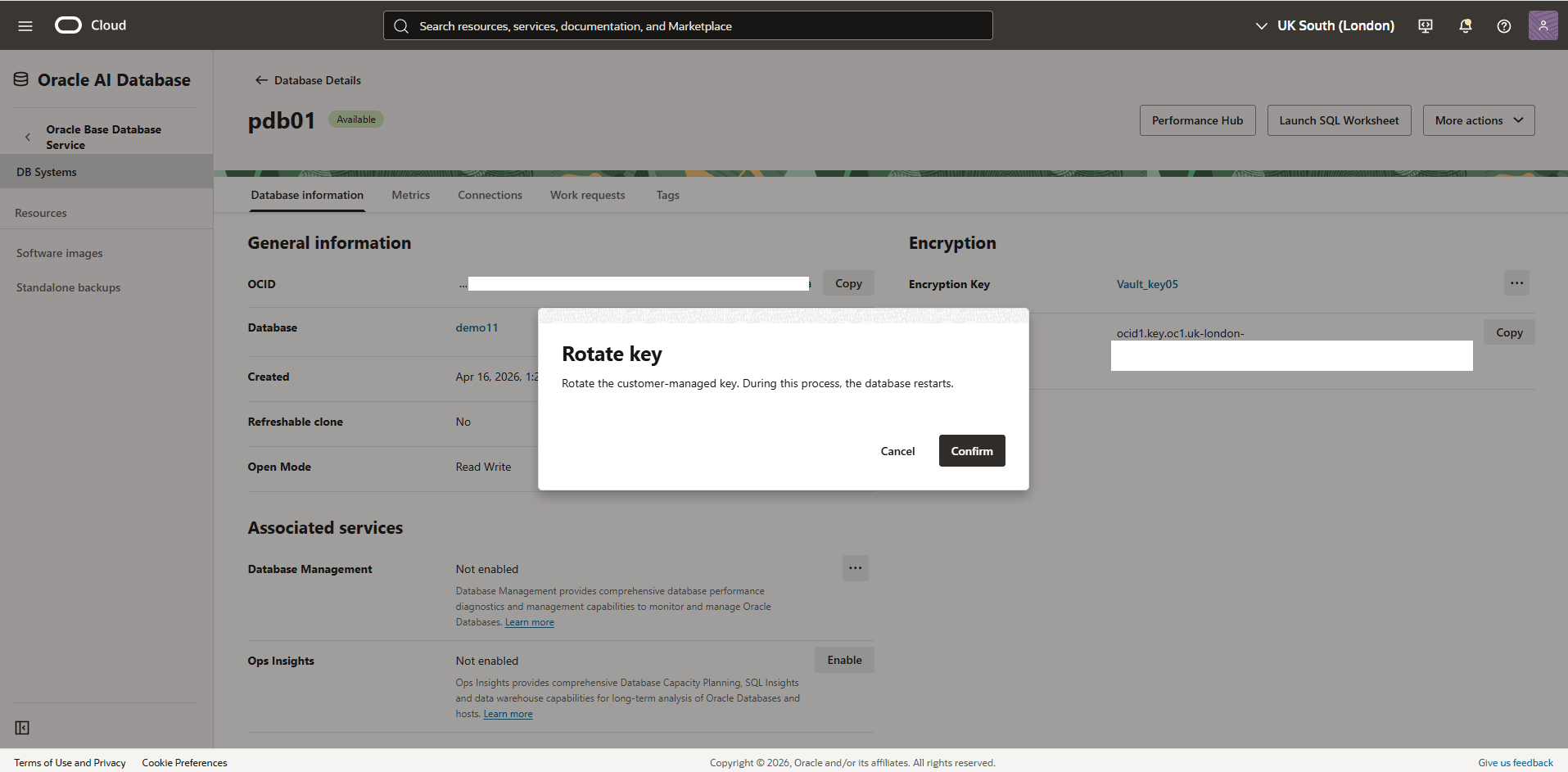 This screenshot shows how to rotate key.