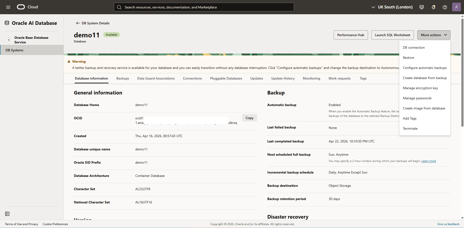 This screenshot shows how to create a policy.