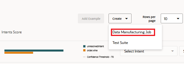 An image of the Create option in the Retrainer report. An image of the Create option in the Retrainer report.