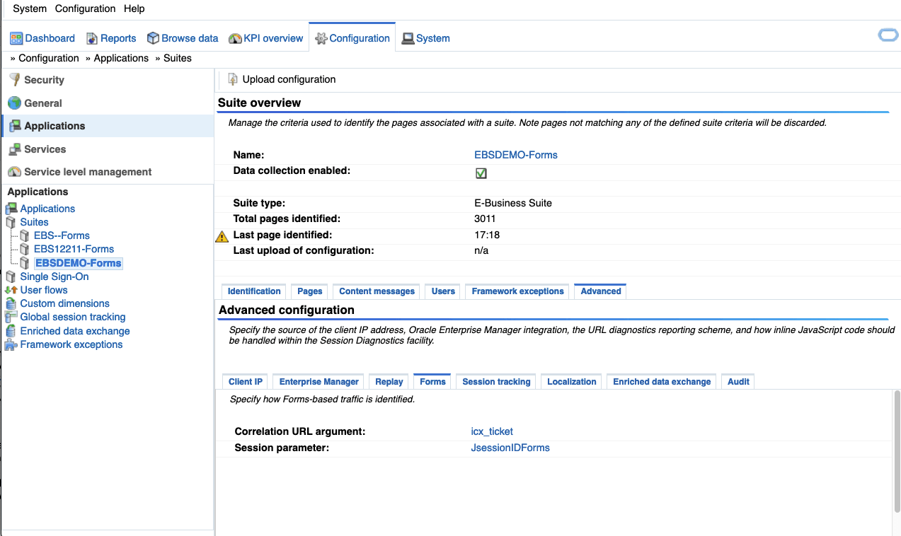 Session ID parameter Session ID parameter