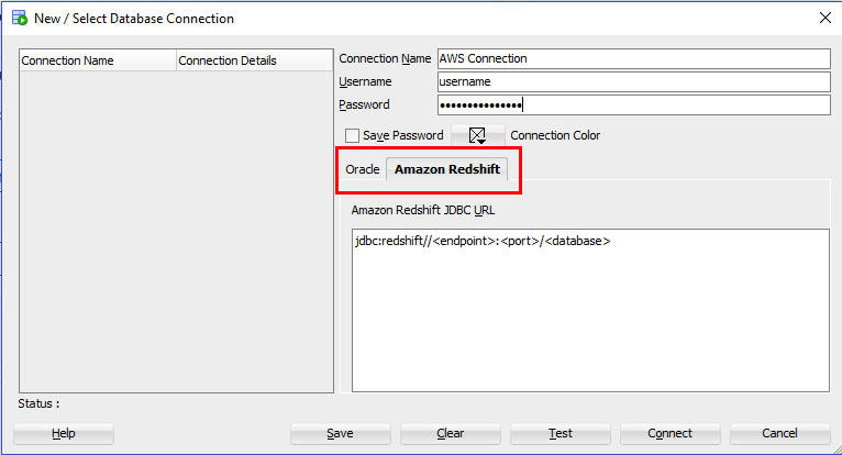 Description of adw_migrate_aws_connect1.png follows Description of adw_migrate_aws_connect1.png follows