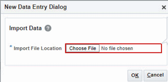 Import Data dialog