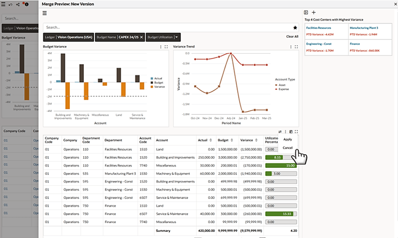 Apply Or Cancel Component Specific change