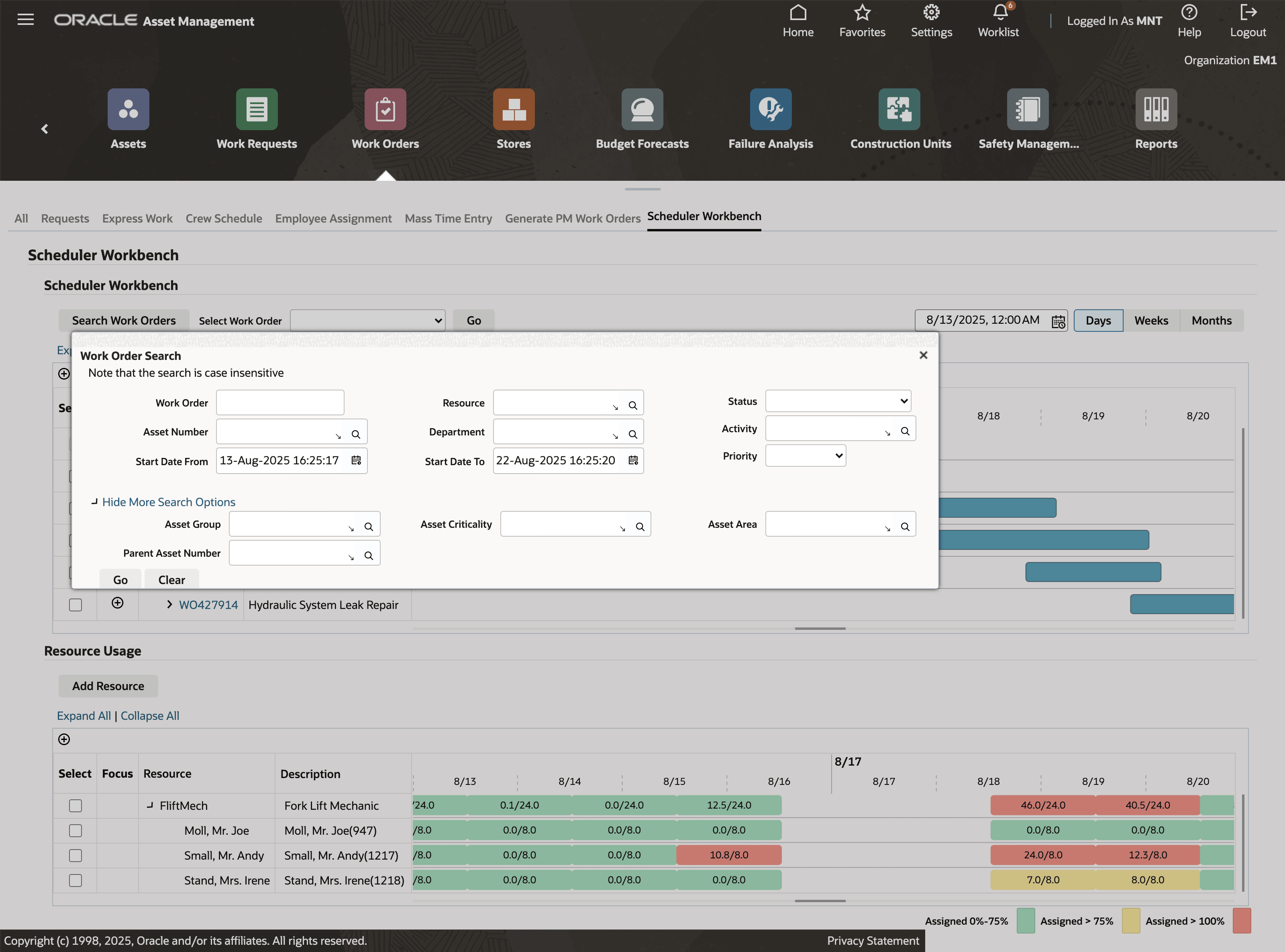 Scheduler Workbench Enhanced with Additional Usability Features