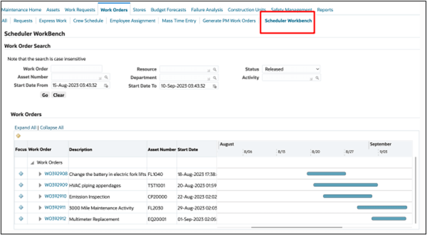 Scheduler Workbench HTML UI