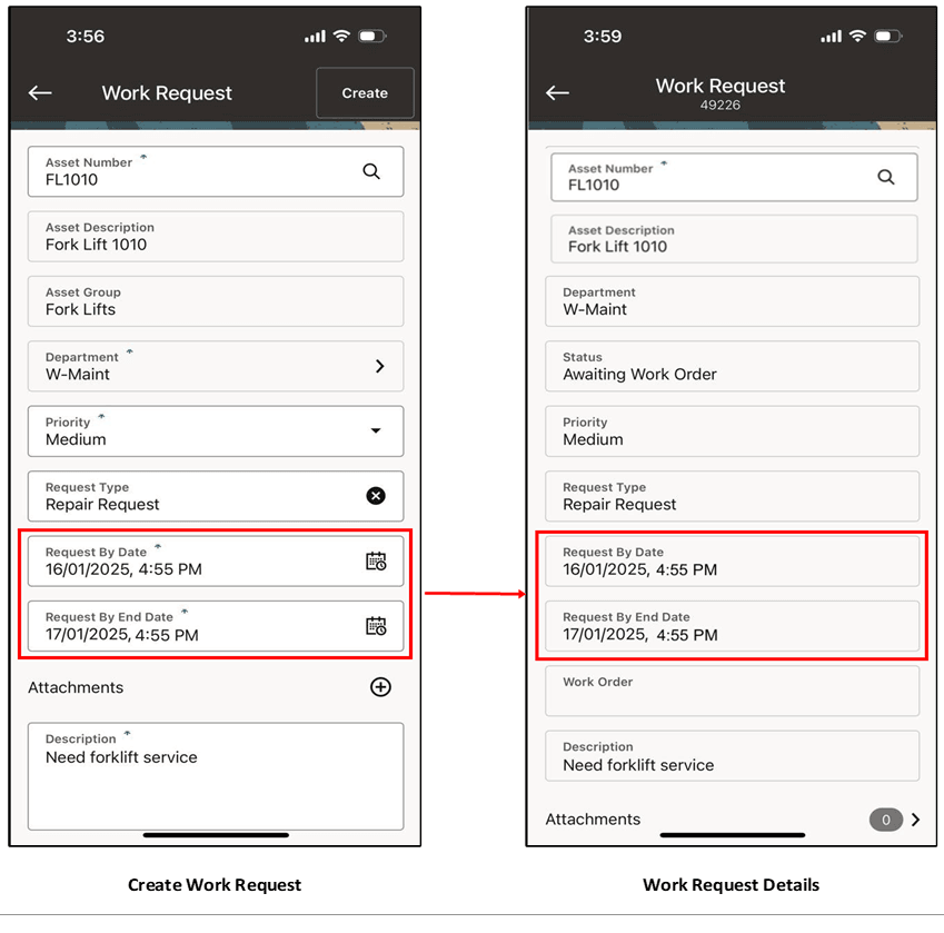 Default Start and Completion Dates