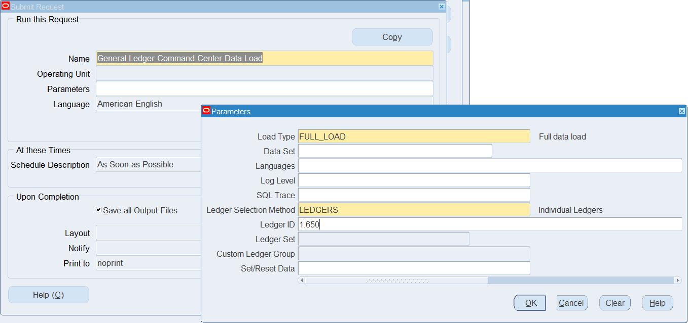 Ledger IDs Selection
