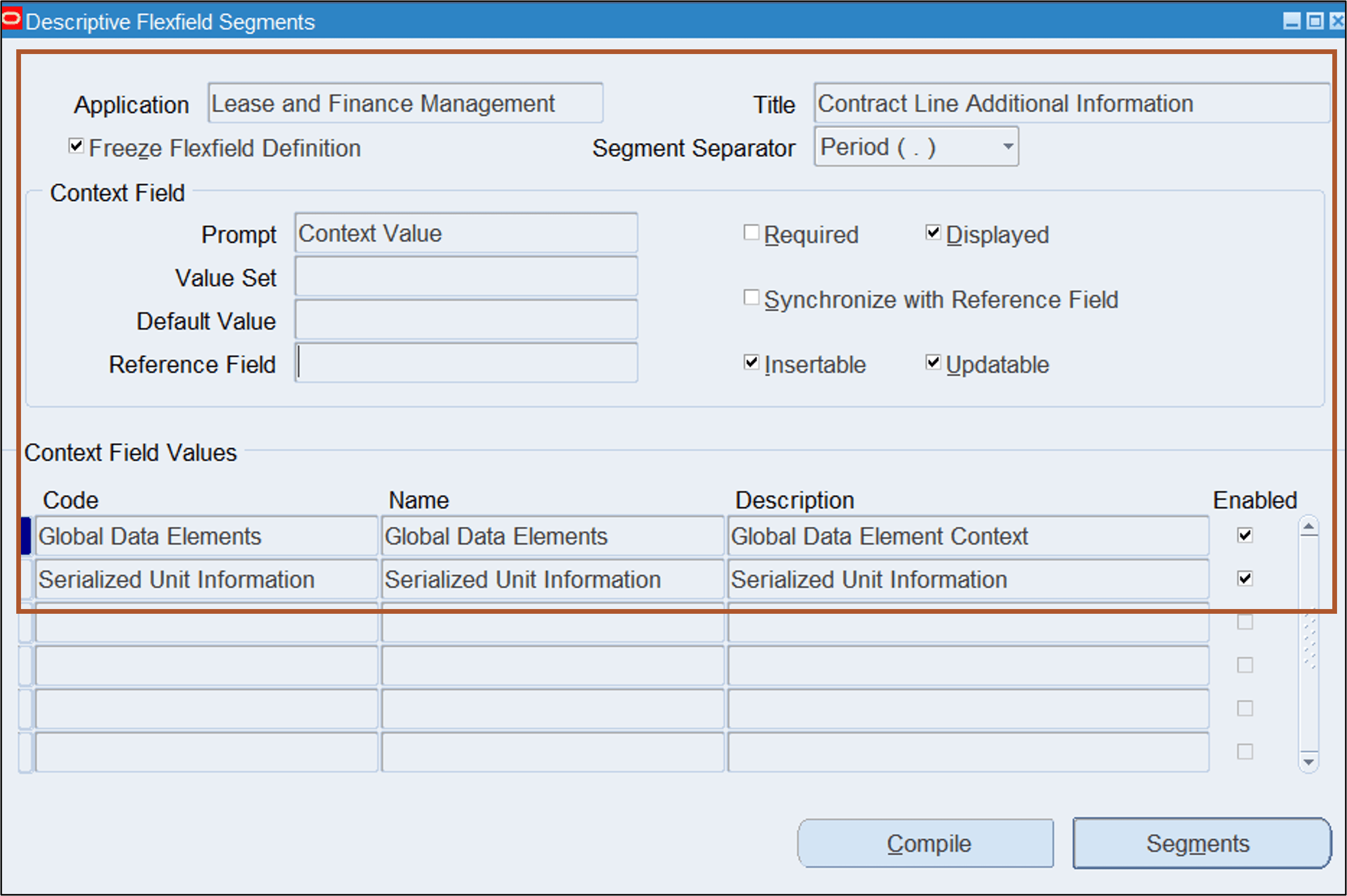 Configure Descriptive Flexfield