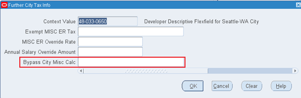 Bypass City Misc field in Local Tax Rules at Employee Assignment level