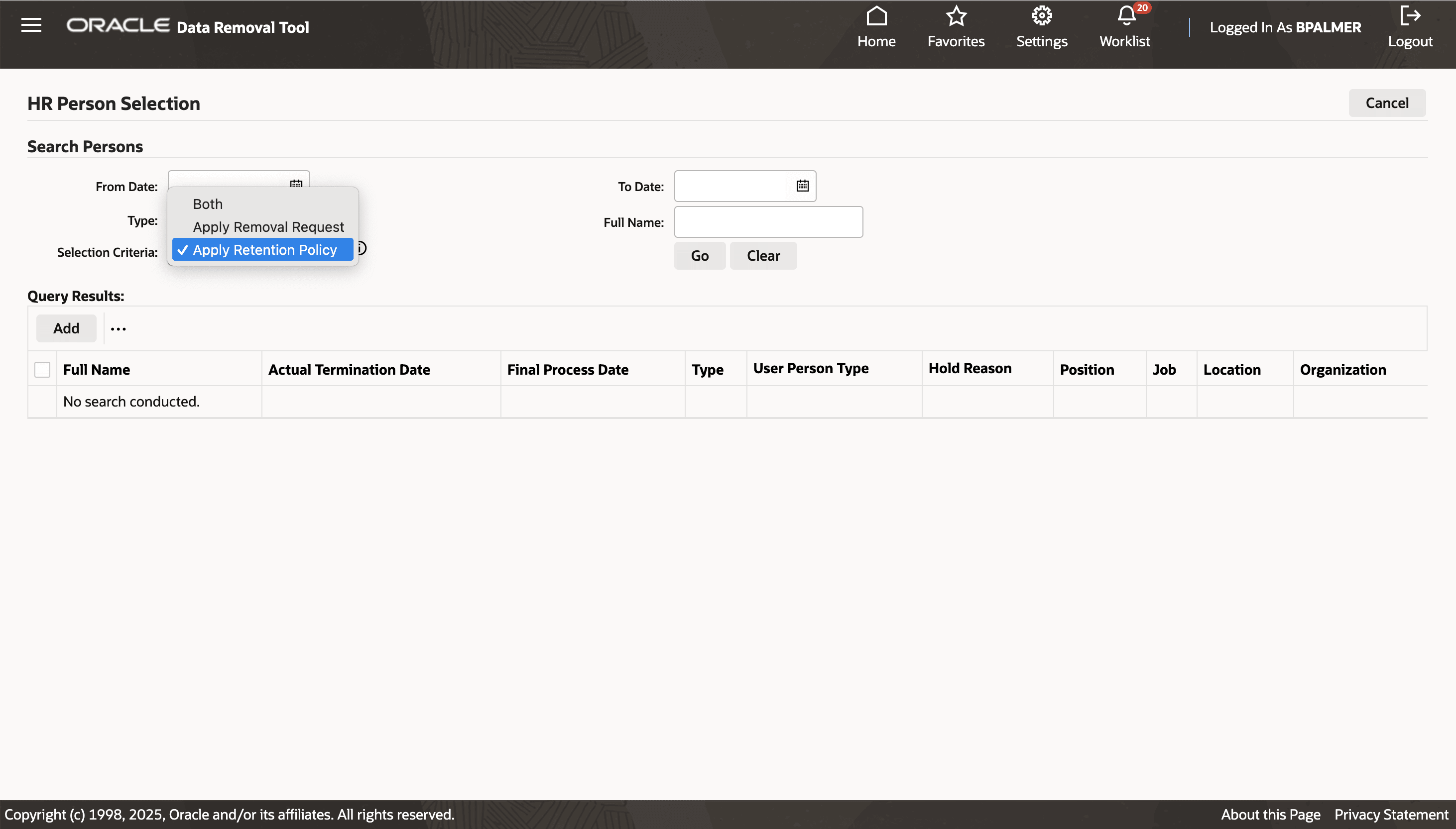 HR Person Selection Criteria
