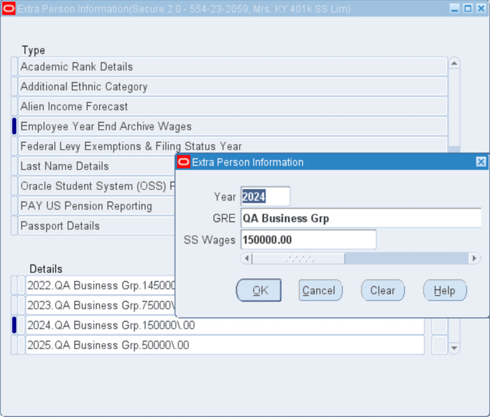 Employee Year End Archive Wages Person EIT
