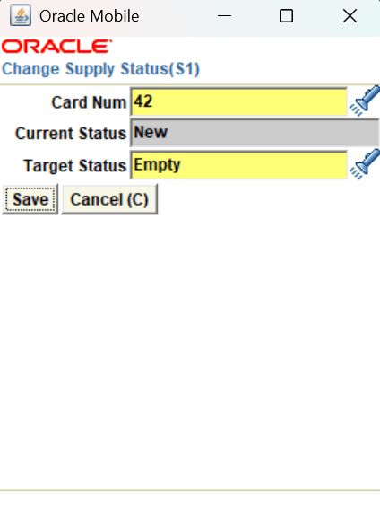 Change Supply Status of a Kanban card
