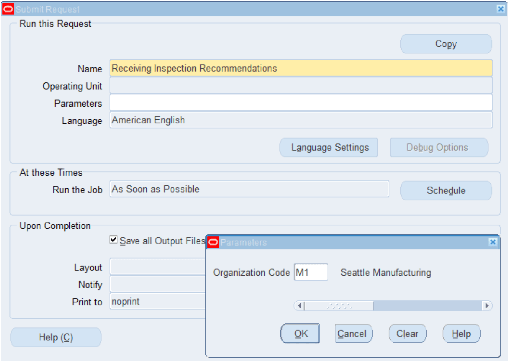 Receiving Inspection Recommendations