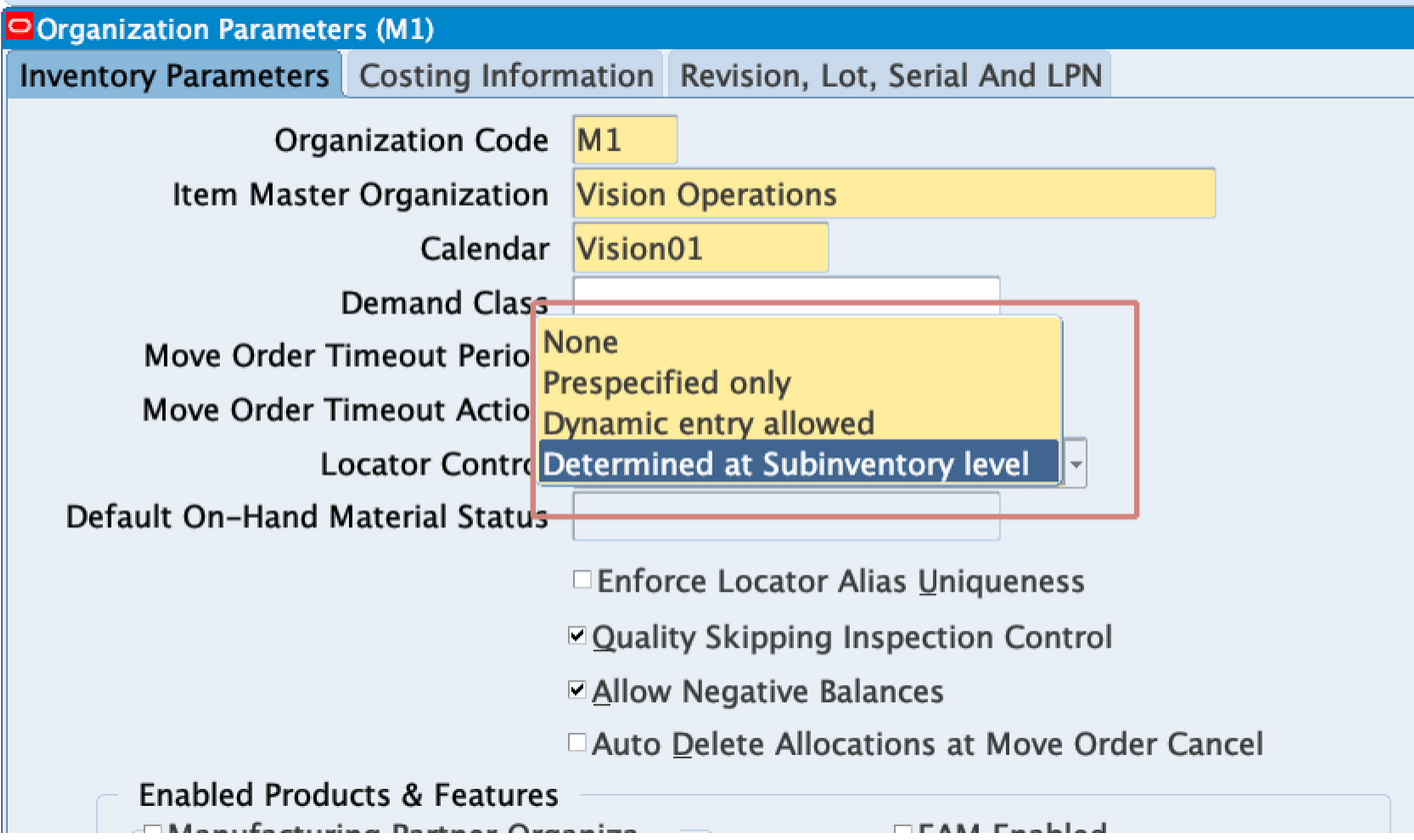 Expense Subinventory Setup - Step 3
