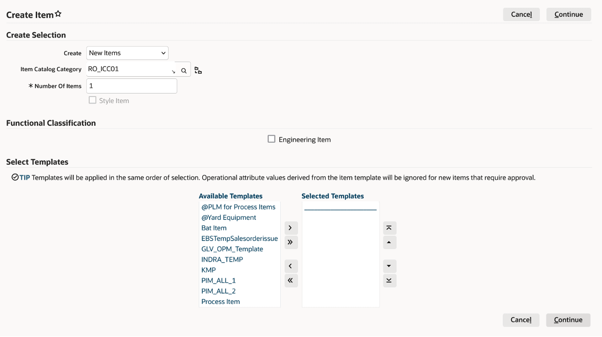 ICC with Associated Templates