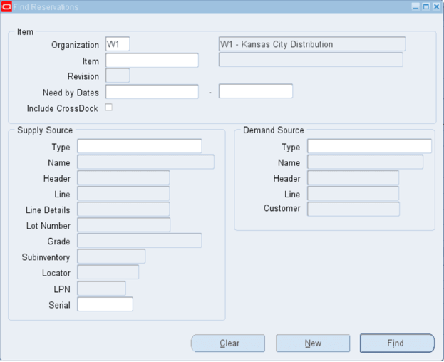 Find Reservations Window with New Customer Field